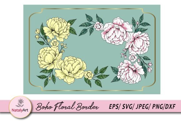 Boho Border with Beautiful Flowers