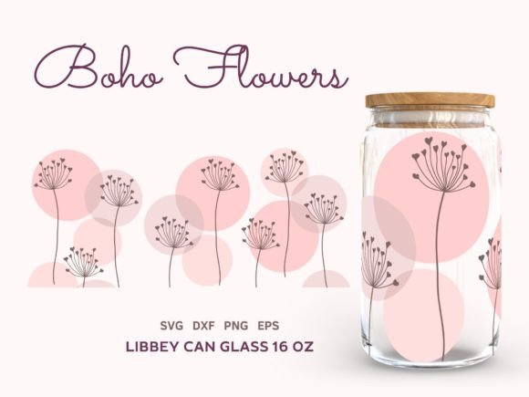 Boho Flowers Graphics for Crafting