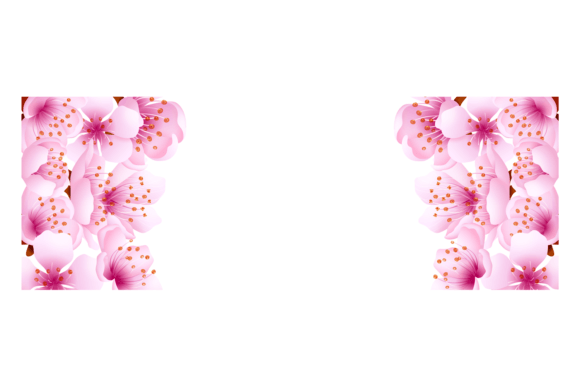 Sakura Pink Flowers Graphic for Branding