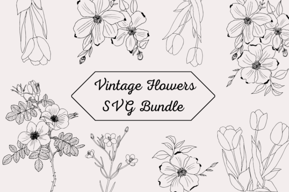 Vintage Flowers Graphics Freebies for Crafters
