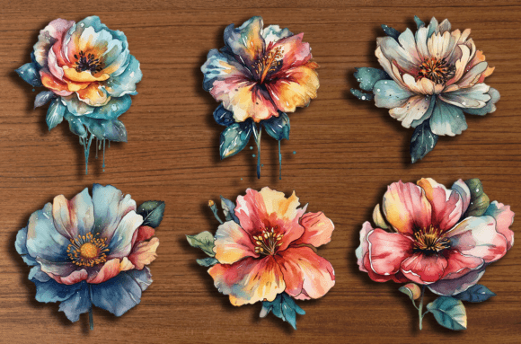 Watercolor Flowers Graphics for Digital Creators